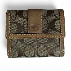 Coach signature monogram wallet